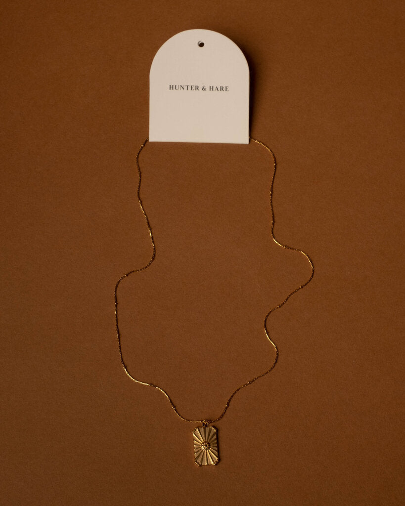 Flower Burst Pendant Necklace