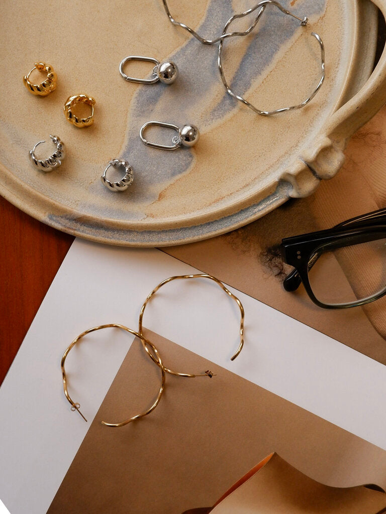 Jodeci Squiggle Hoop Earrings