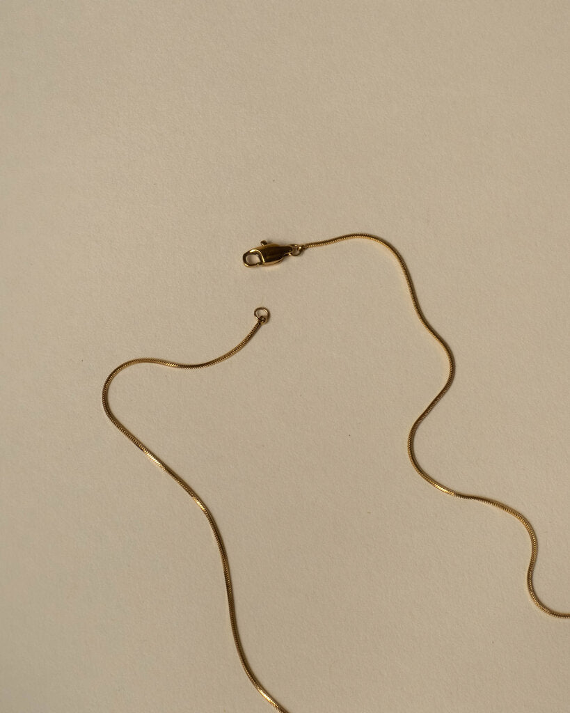 Reid Long Snake Chain Bar Pendant Necklace