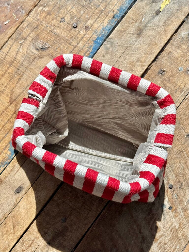 Striped Make Up Bag