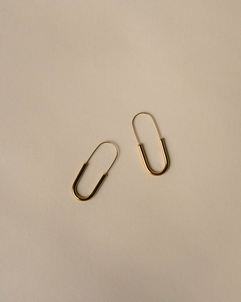 Paper Clip Hoop Earrings
