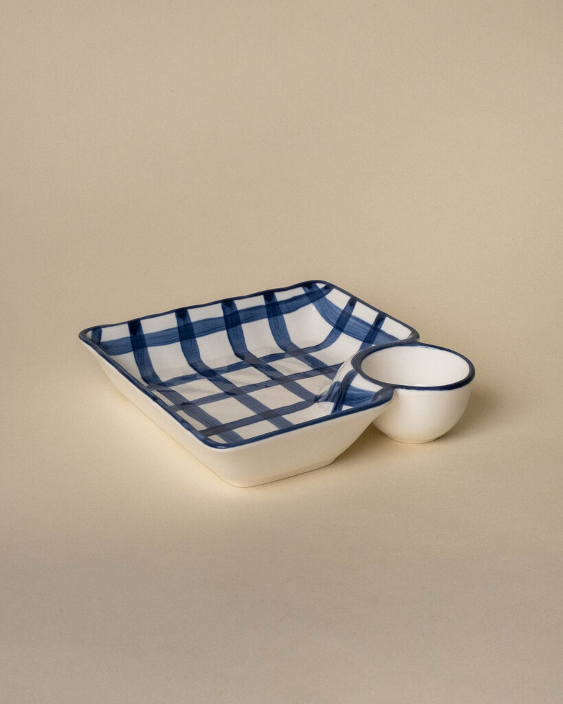 Grid Dip n' Dish Plate