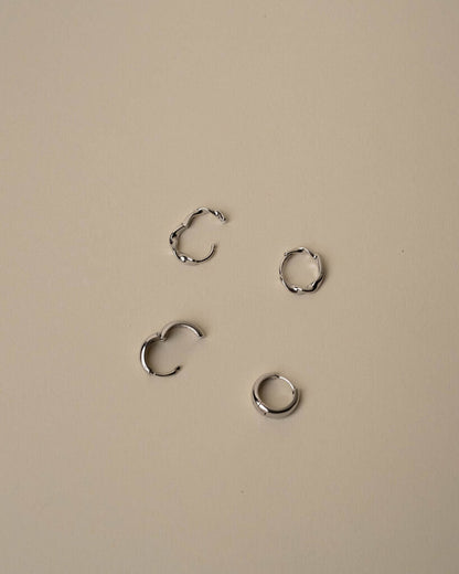 Rory Rope Twist and Thick Set of Two Hoops