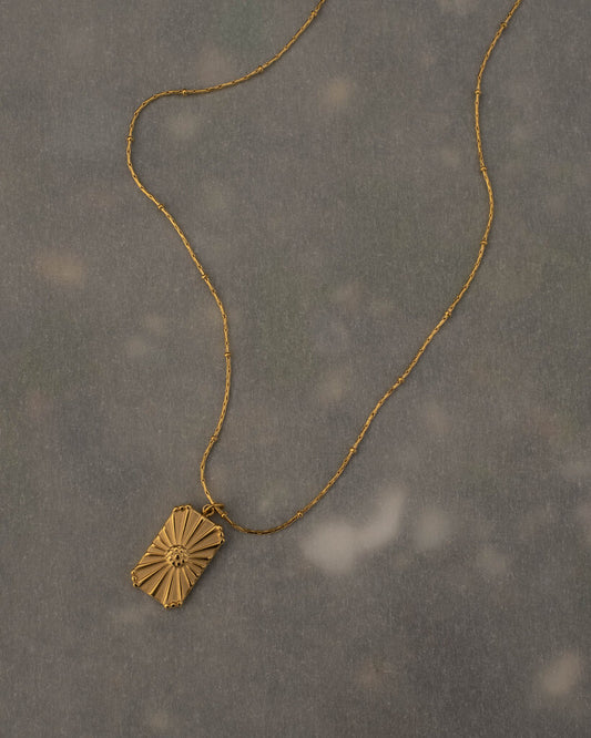 Flower Burst Pendant Necklace