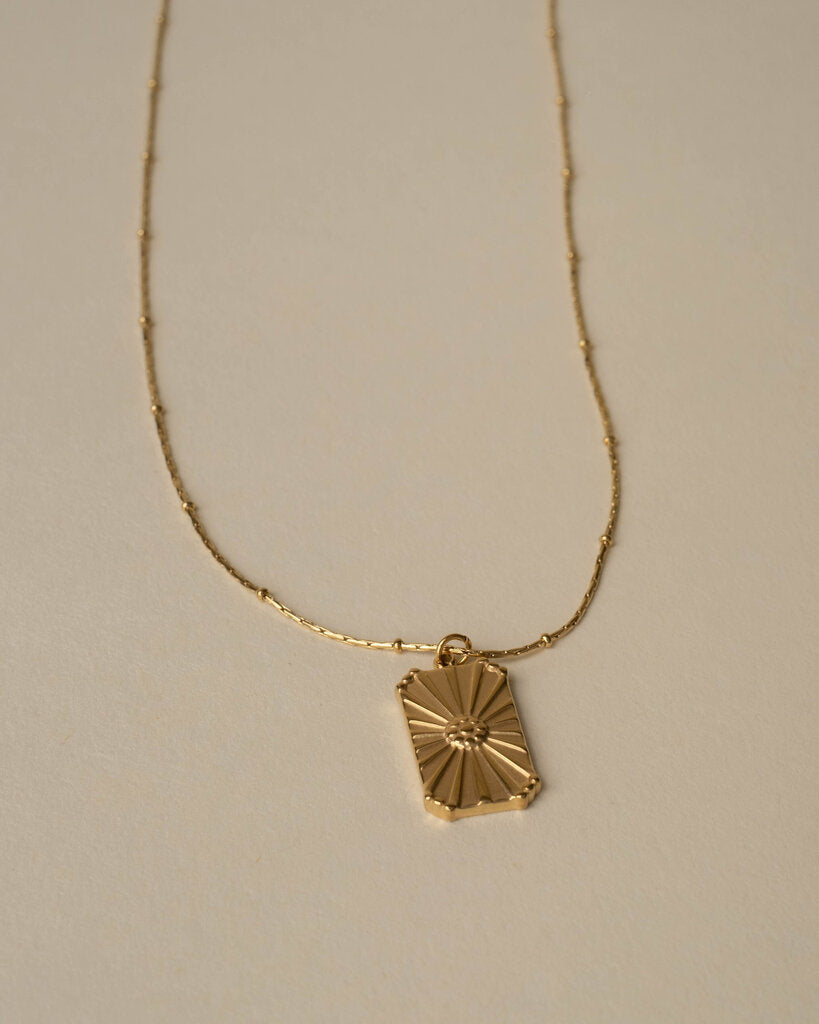 Flower Burst Pendant Necklace