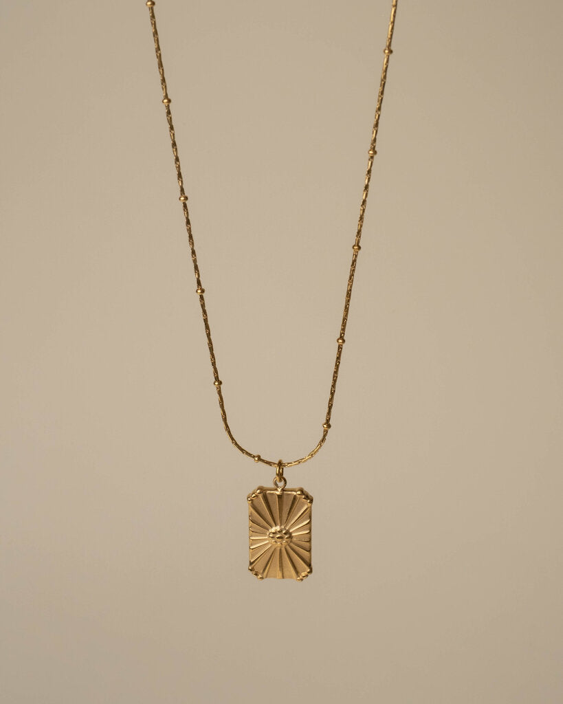Flower Burst Pendant Necklace