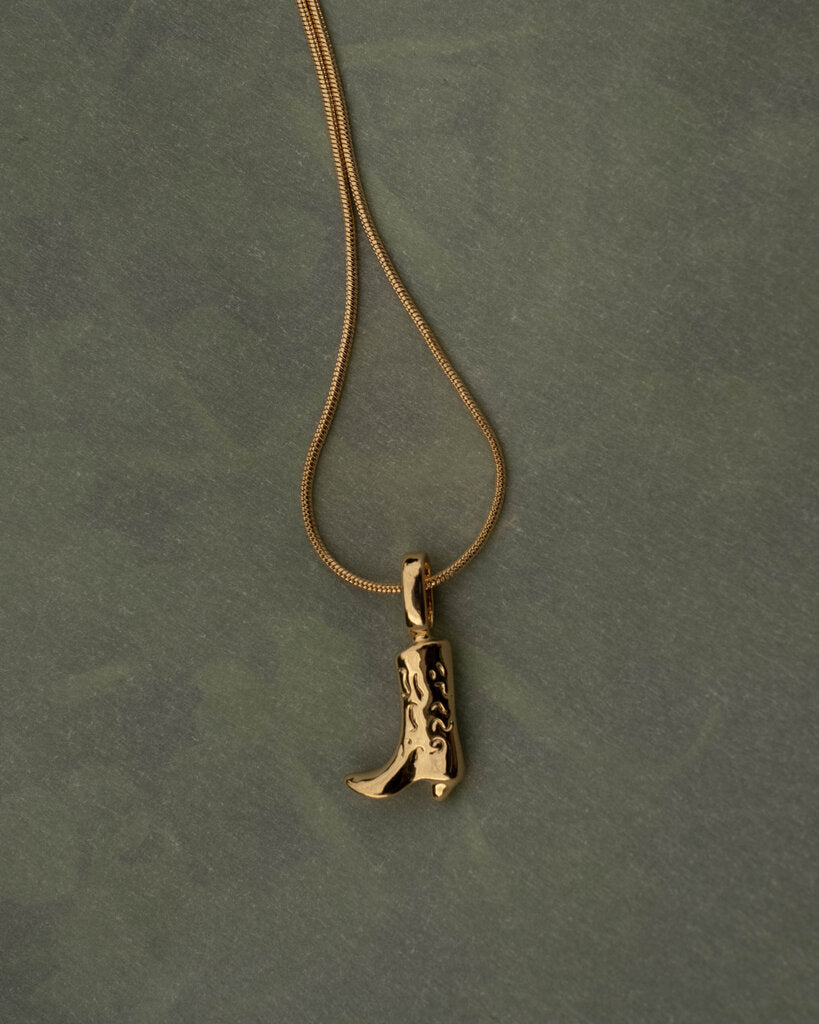 Cowboy Boot with Rope Chain