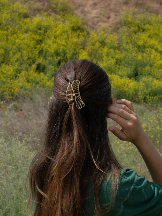 Gold Mini Clam Hair Clip