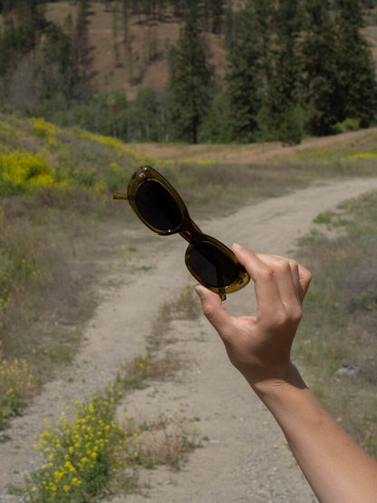 Sienna Slim Rectangle Frame Sunglasses