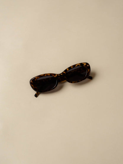 Sienna Slim Rectangle Frame Sunglasses