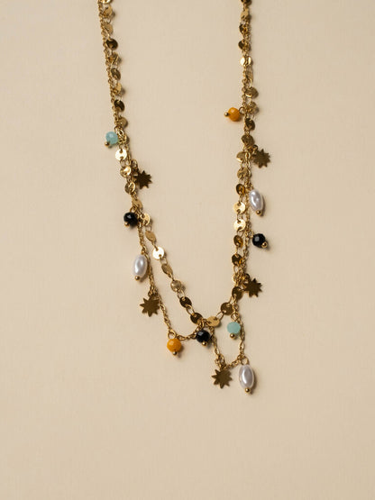 Double Strand Charm Necklace