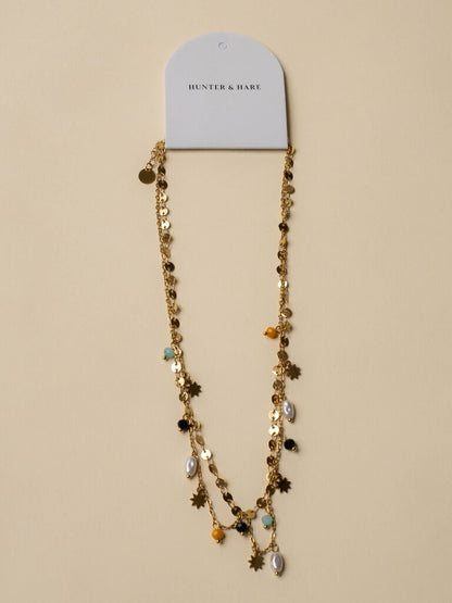 Double Strand Charm Necklace