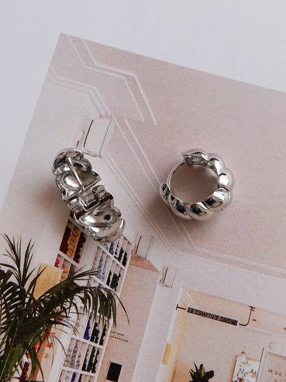 Arya Thick Twisted Hoops