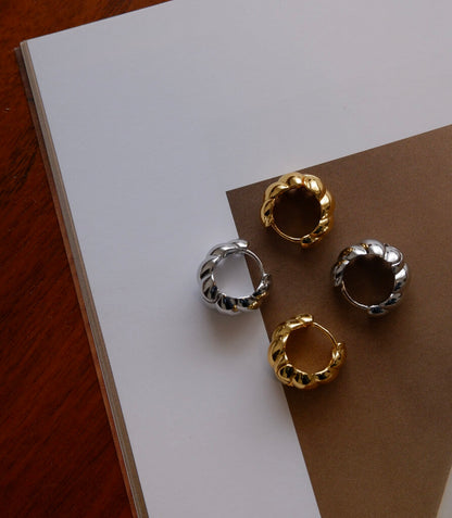 Arya Thick Twisted Hoops