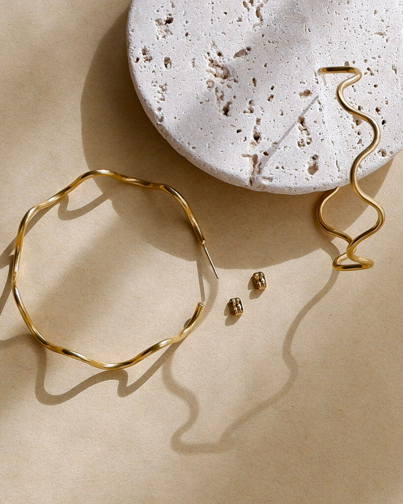 Jodeci Squiggle Hoop Earrings