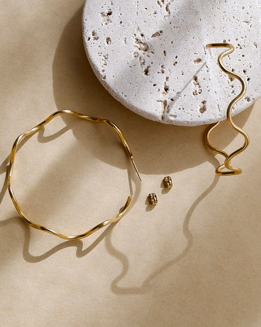 Jodeci Squiggle Hoop Earrings