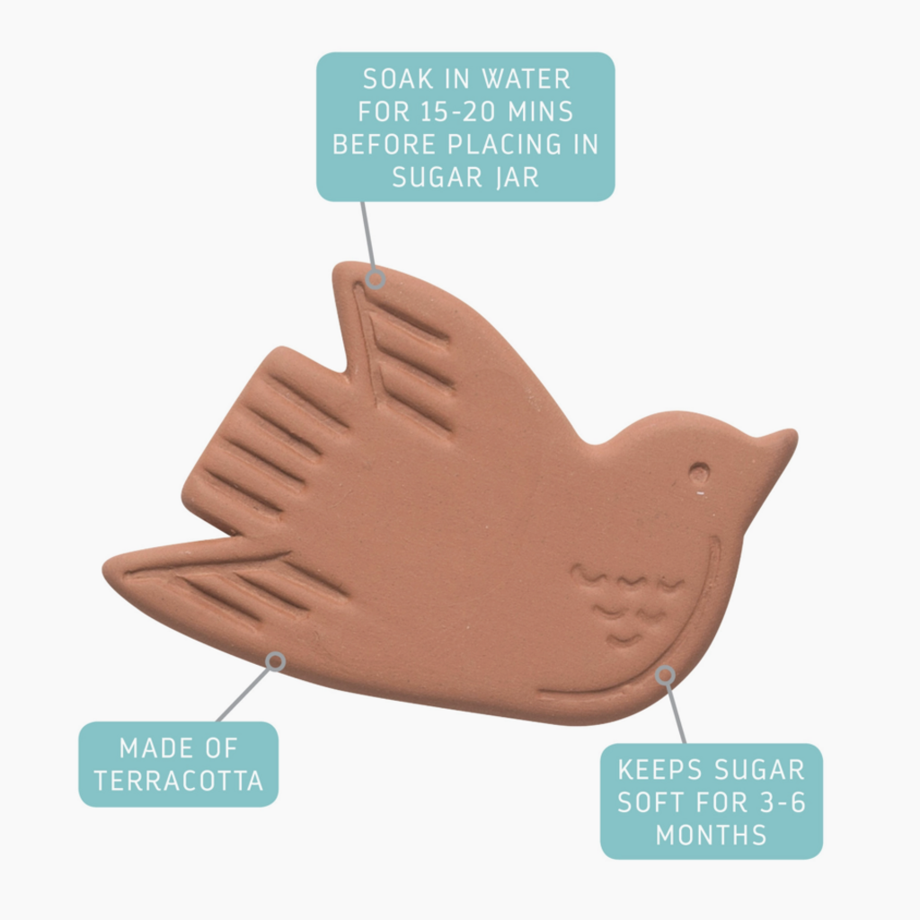 Bertie Bird Terracotta Sugar Saver