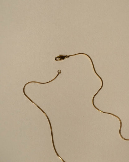 Reid Long Snake Chain Bar Pendant Necklace