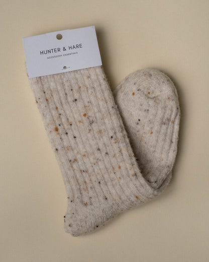 Speckle Socks Wool Cotton Blend