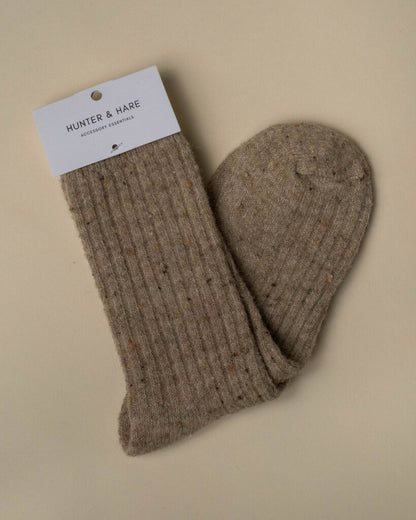 Speckle Socks Wool Cotton Blend
