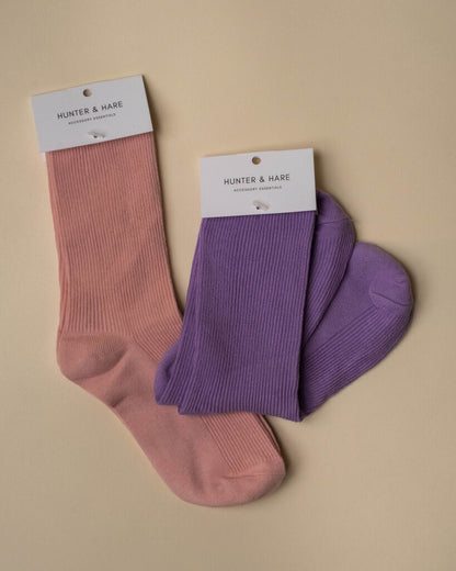 Thin Ribbed Socks