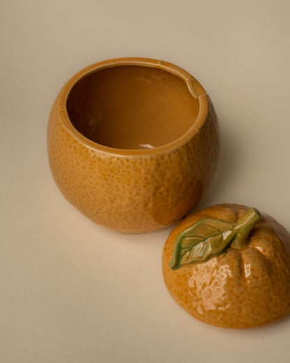 Stoneware Orange Shaped Jar