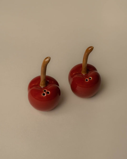 Stoneware Cherry Salt & Pepper Shakers