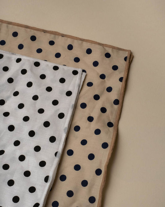 Polka Dot Head Scarf Cotton