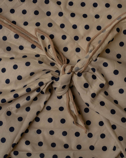 Polka Dot Head Scarf Cotton