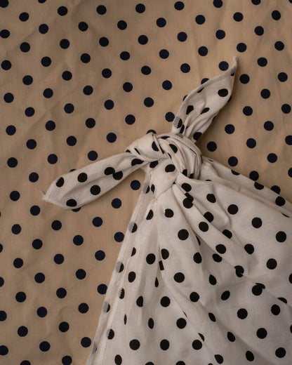 Polka Dot Head Scarf Cotton