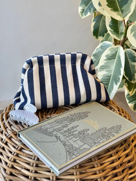 Striped Make Up Bag