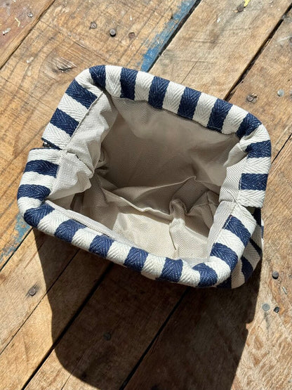 Striped Make Up Bag