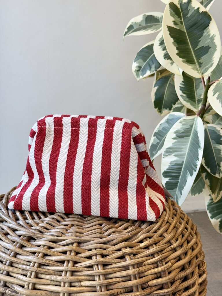 Striped Make Up Bag