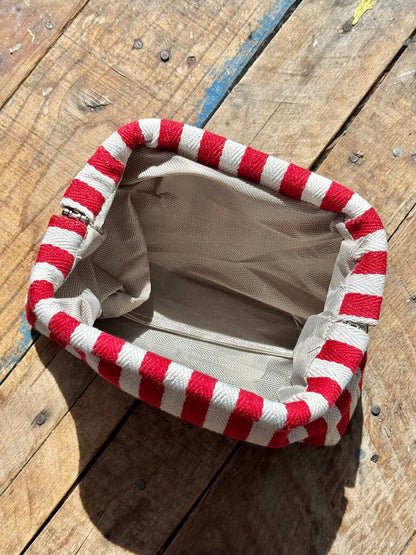 Striped Make Up Bag