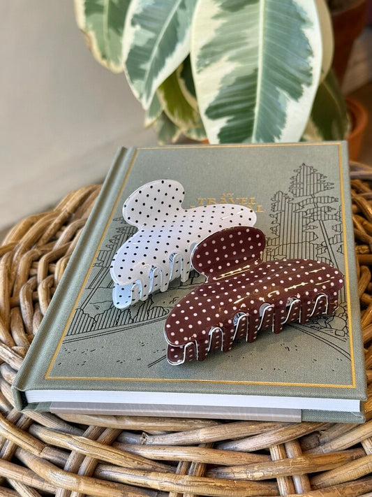 Polka Dot Hair Claw