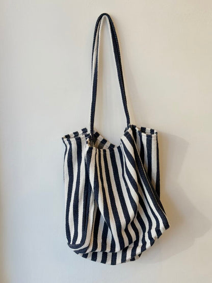 Cotton Striped Tote Bag