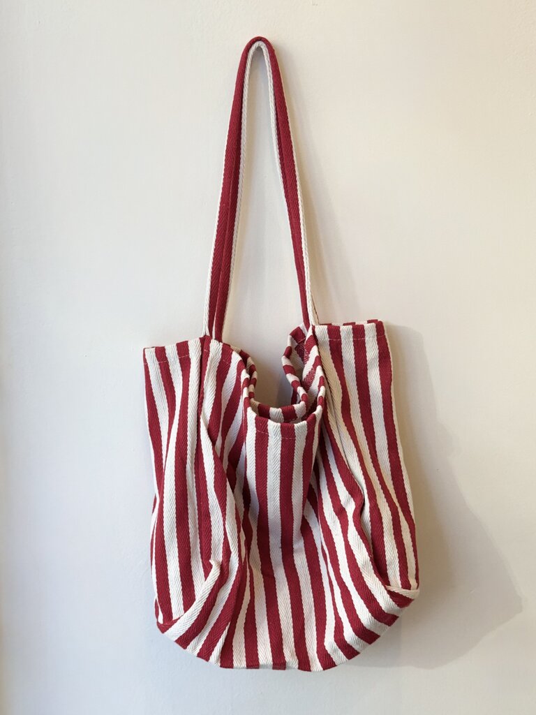 Cotton Striped Tote Bag