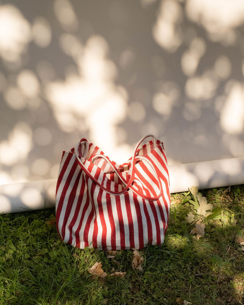Cotton Striped Tote Bag