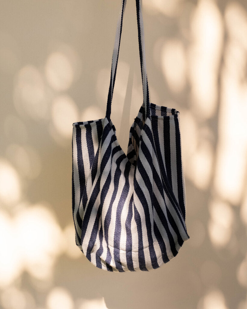 Cotton Striped Tote Bag