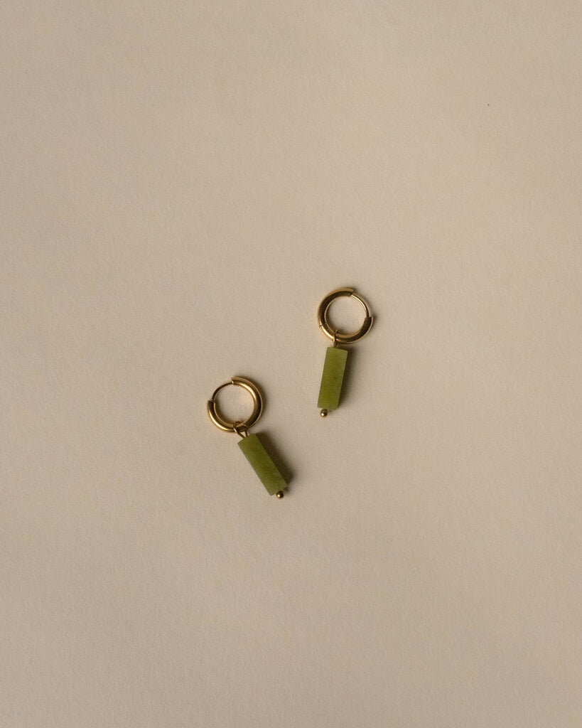 Gabby Stone Drop Huggie Earrings