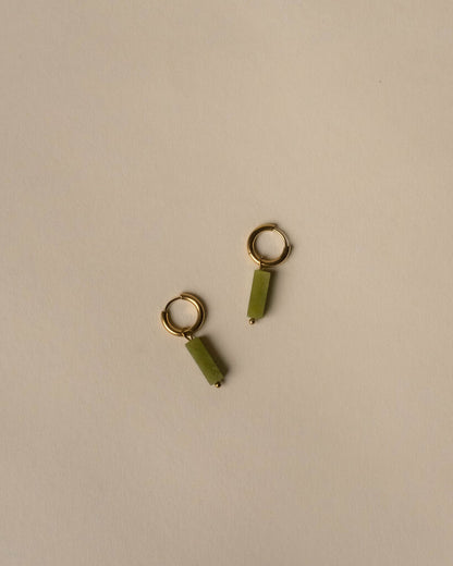Gabby Stone Drop Huggie Earrings