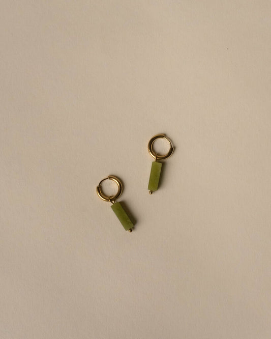 Gabby Stone Drop Huggie Earrings