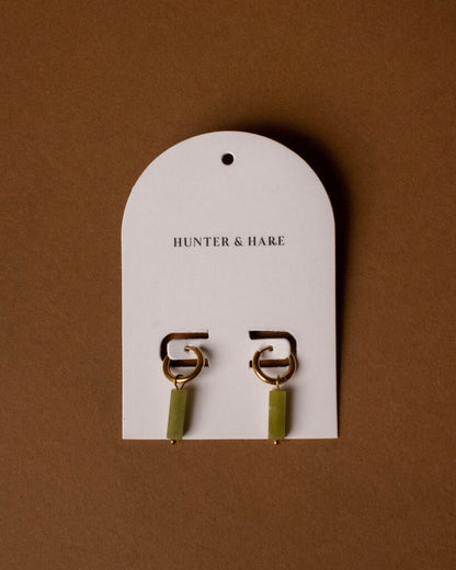 Gabby Stone Drop Huggie Earrings