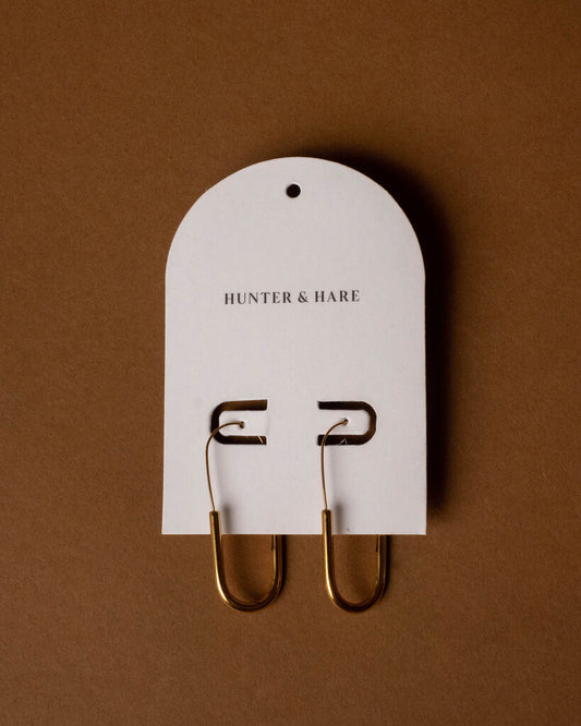 Paper Clip Hoop Earrings