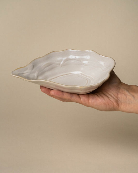 Stoneware Oyster Shell Dish