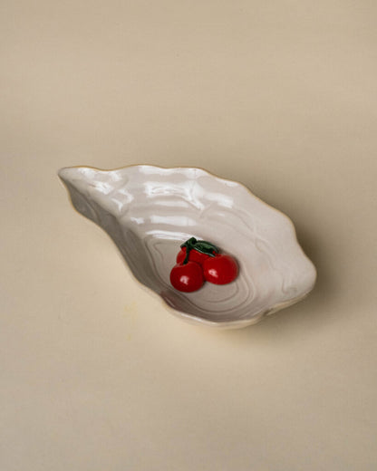 Stoneware Oyster Shell Dish