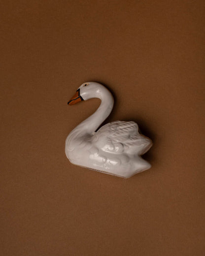 Stoneware Swan Shaped Toothpick Holder