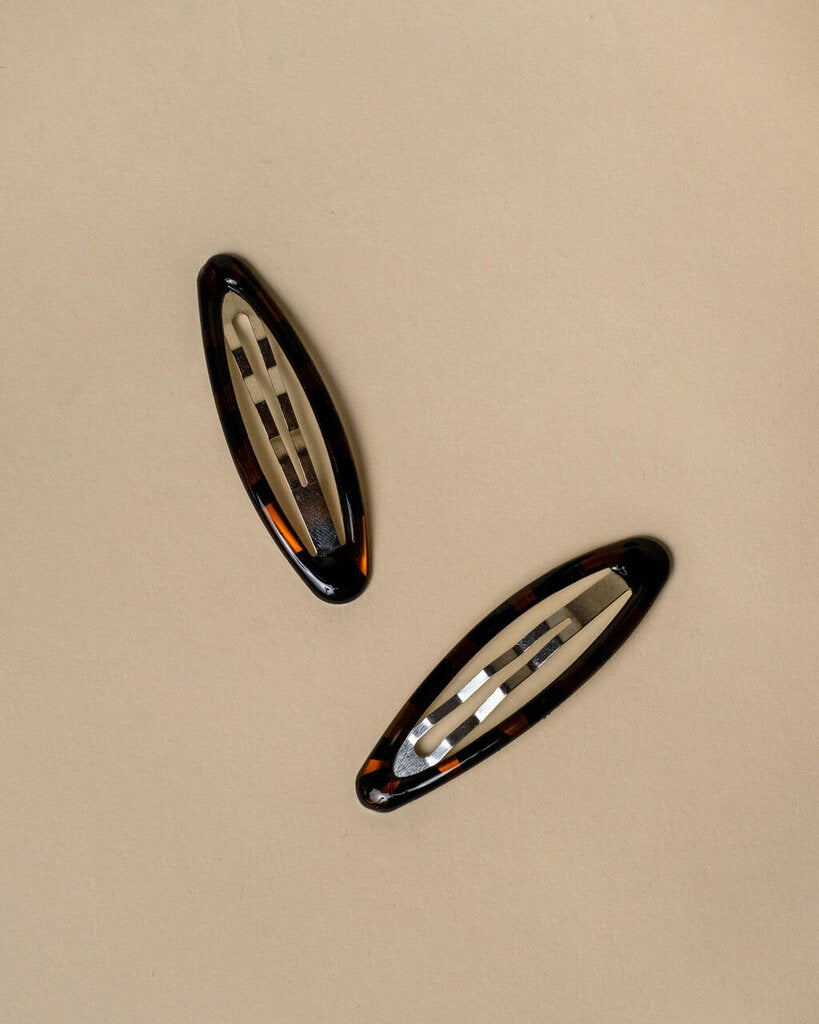 Tortoise Barrette Pair