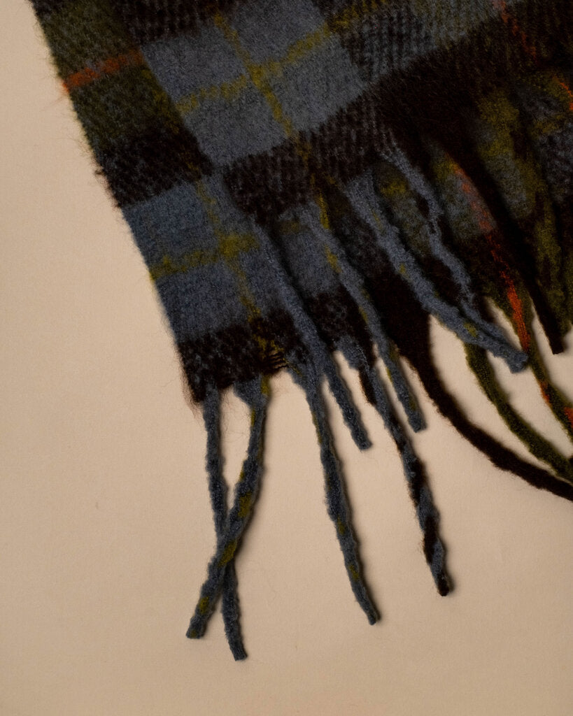 Freya Plaid Fringe Scarf