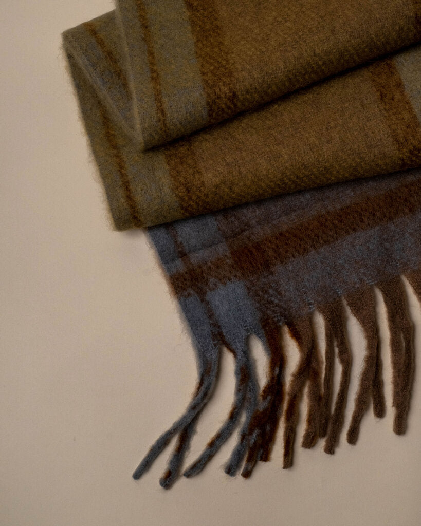 Freya Plaid Fringe Scarf